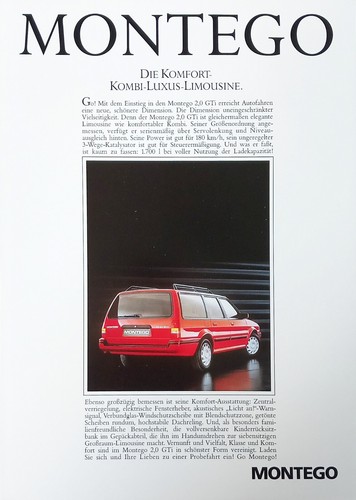 Rover montego 199 brochure - rover,