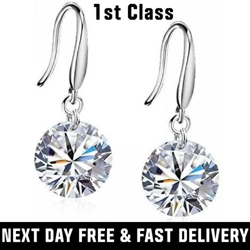 Sterling silver drop earrings - silver,