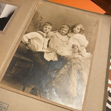 Vintage 20s Photo Album With
