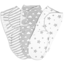 Baby Swaddle Wrap Blanket 0-3 Months 100% Organic Cotton Newborn - Pack of 3