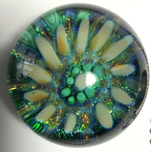 Art glass paperweight - paperweight, anemone