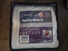 Silentnight Teddy Fleece Double Electric Blanket White Brand New