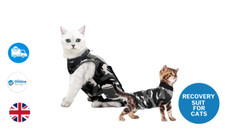 Pet Recovery Suit Cat Dog Wound Protection 2XS 3XS Black Camouflage Surgery Suit