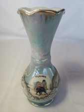 Vintage Vase Blue Glaze With
