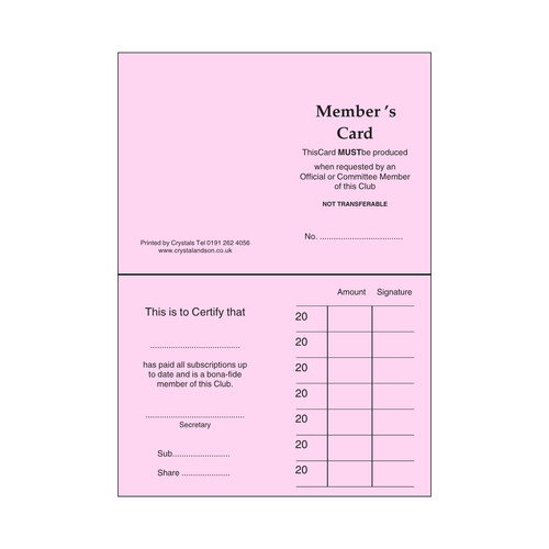 Club lady members card - lady,