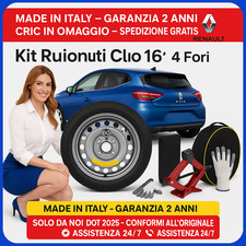 Spare Wheel Kit Renault Clio 16” 4 Holes Jack Case Bag Gloves Dot25