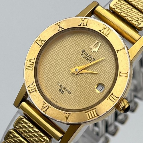 Bulova 954389 gold date - bulova, ladies
