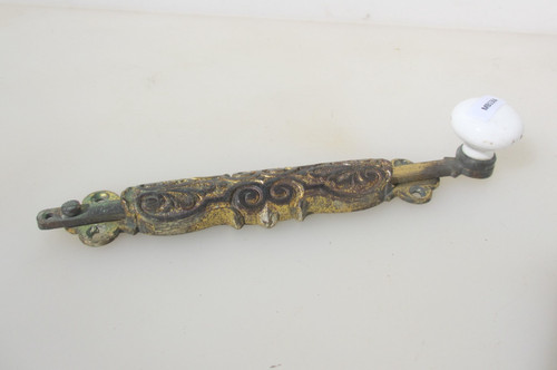 Victorian brass door bell pull - brass,