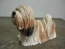Vintage 2002 Lhasa Apso Puppy Dog Figurine Ornament Leonardo Collection 4" x 5"