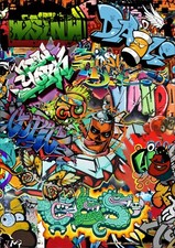 3 x A4 Graffiti Street Art Sticker Bomb sheet Vinyl Decal Wrap Car Van Laptop