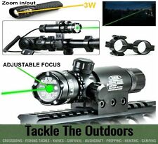 Green Laser Sight Tactical Green Dot Designator For Air Rifle Gun Scope + Torch