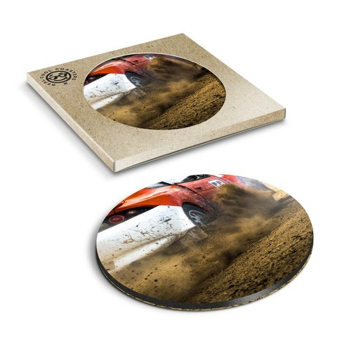 Boxed round coasters car - round,