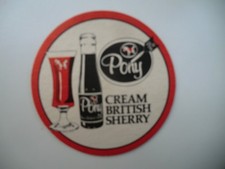 PONY CREAM BRITISH SHERRY DARTS WORLD BEER MAT