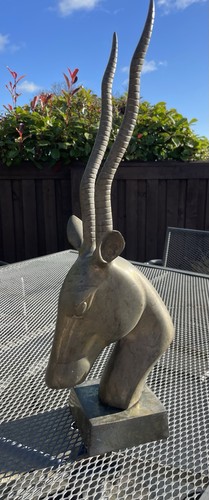 Art deco metal antelope impala - deco,