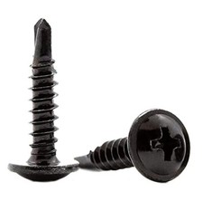 Black Self Drilling Wafer Head Screws Steel Self Tapping Screws for Metal Sheets