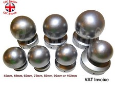 Round Metal Fence Gate Post Cap Caps Flange From 42mm to 102mm "Ball Top"