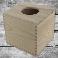 Plain Wooden Tissue Box With Sliding Bottom / Decoupage / Art / Natural Wood 