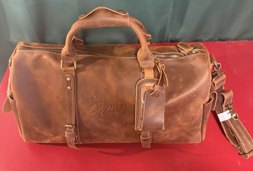 New leather duffel bag - leather,