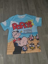 Popeye The Sailor Man T-shirt - XL Size New Extra Large. Bagged Colourful Olive