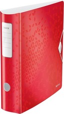 Leitz WOW A4 Lever Arch File Red 82mm Spine Polyfoam Folder & Elastic Dust Marks