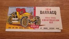 Early Pre Red Stripe Airfix Model Kit Bag Top Instructions for 1904 Darracq Car