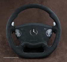 Mercedes E55AMG w211 custom STEERING WHEEL flat bottom thick AMG paddles