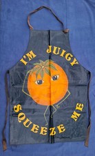 Vintage apron, cotton-pvc