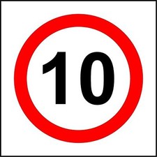 10 mph speed limit signs