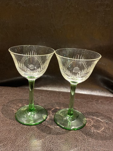 Pair beautiful etched - beautiful, glasses