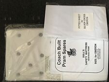 DOLLS COACH BUILT PRAM MATTRESS and FITTED COTTON SHEET - Silver Cross Oberon
