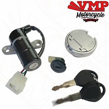 Royal Alloy GP125i AC Lock Key Ignition Barrel Fuel Cap Set