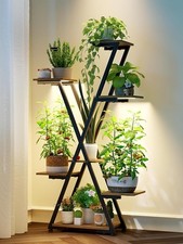 7 Tier Metal Plant Stand with Grow Lights Indoor Tall Flower Shelf Display Rack