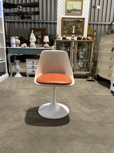 Vintage orange tulip chair mid - orange,