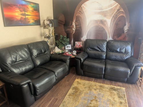 Leather recliner sofa seater - recliner, 2-seater