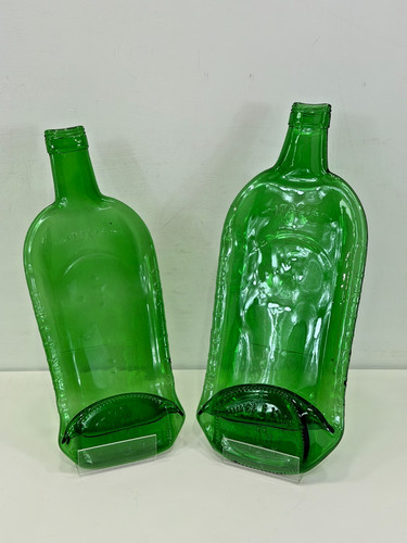 Green flattened décor - flattened,