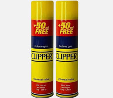 2pc Clipper Butane Gas Universal Fluid Fuel Lighter Refill 300ML High Quality