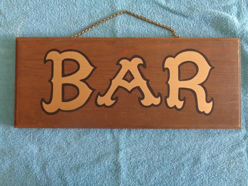 Bar sign cornwall - cornwall, wood
