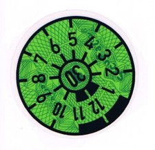 STICKER BADGE - GERMAN INSPECTION NUMBER PLATE SEAL - 2030 - 1 PCS