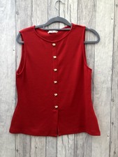 Red Gold Buttoned Waistcoat
