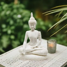 White Resin Buddha Statue