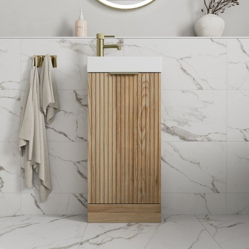 Fluted 400mm bathroom - 400mm, vanity