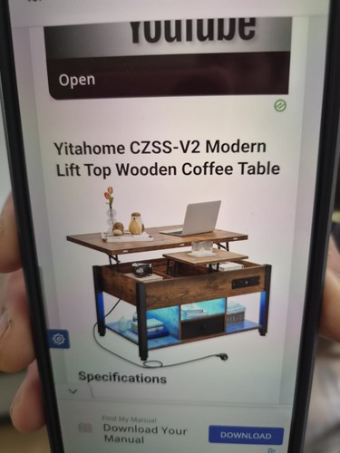 Folding lift top - top, table