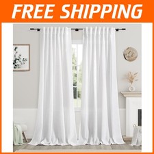 Coastal Farmhouse Cotton Textured Curtains 96" - 2 Panels