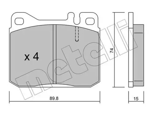 Brake pads 0011 - brake, metelli