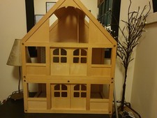 Large Wooden Dolls House with accessories 