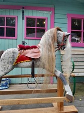 restored vintage rocking horse