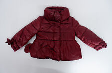 Monnalisa Girls Padded Coat Jacket Age 2 Yrs Burgundy Red 