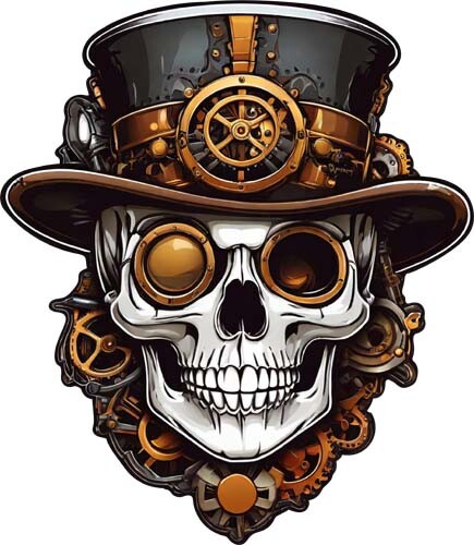 Colourful halloween steampunk - halloween,