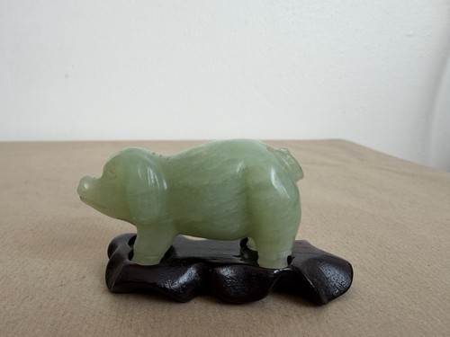 Vintage chinese jade pig - vintage,