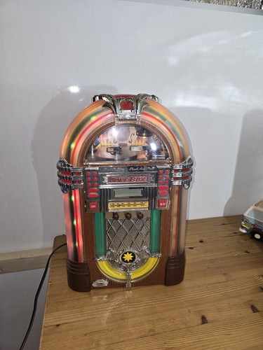 Vintage miniature juke box - box, cd